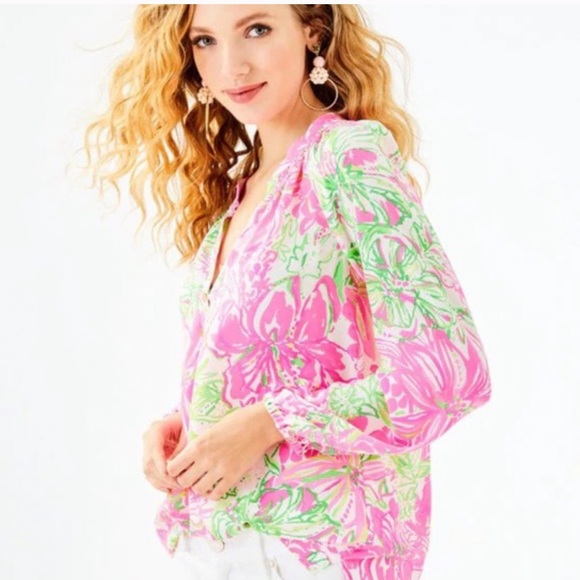 Lilly Pulitzer Tops - Lilly Pulitzer Elsa Silk Top